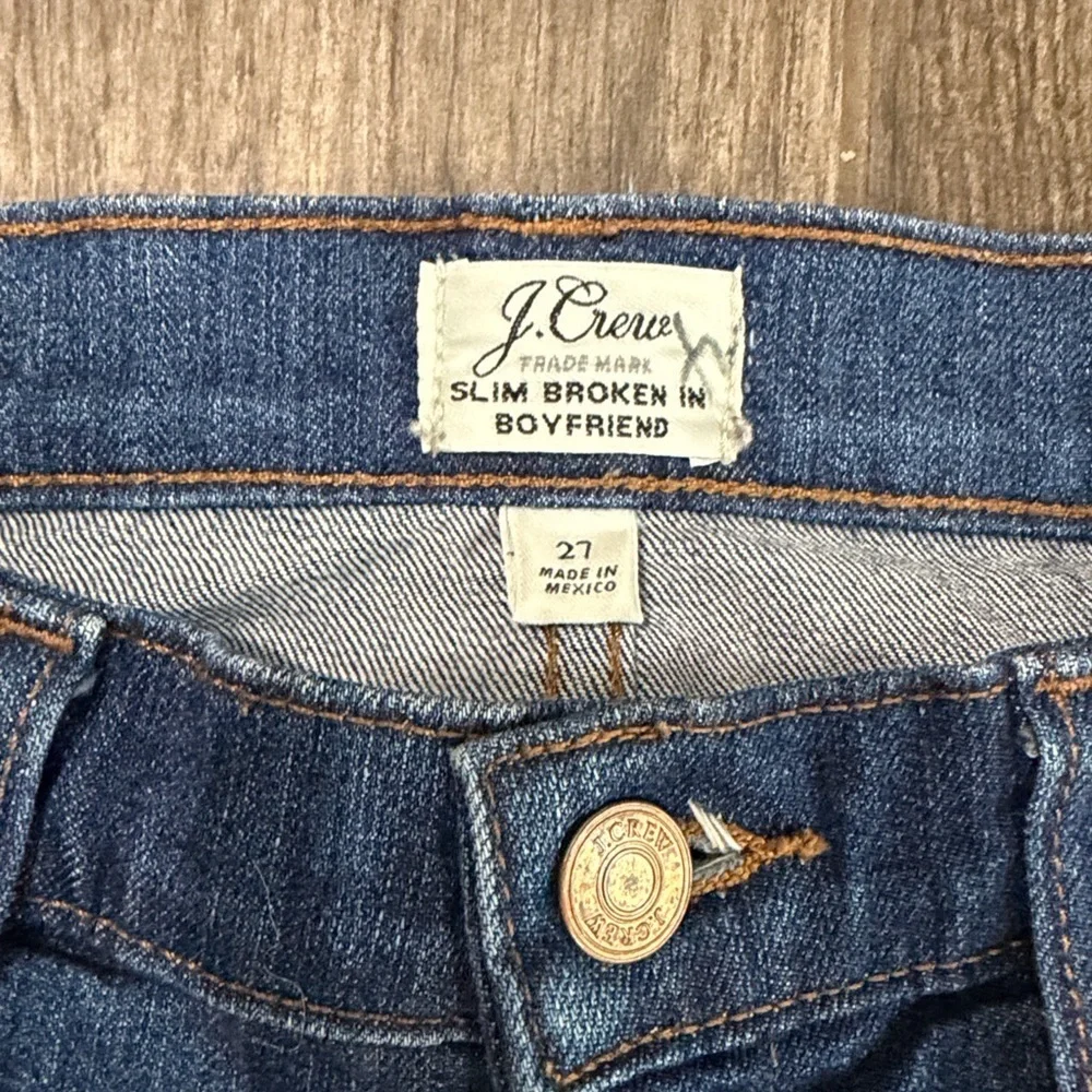 J. Crew Slim Broken In Boyfriend Jeans in Blue Womens size 27